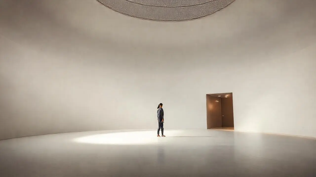 Interior amplio, sereno y ligeramente difuso