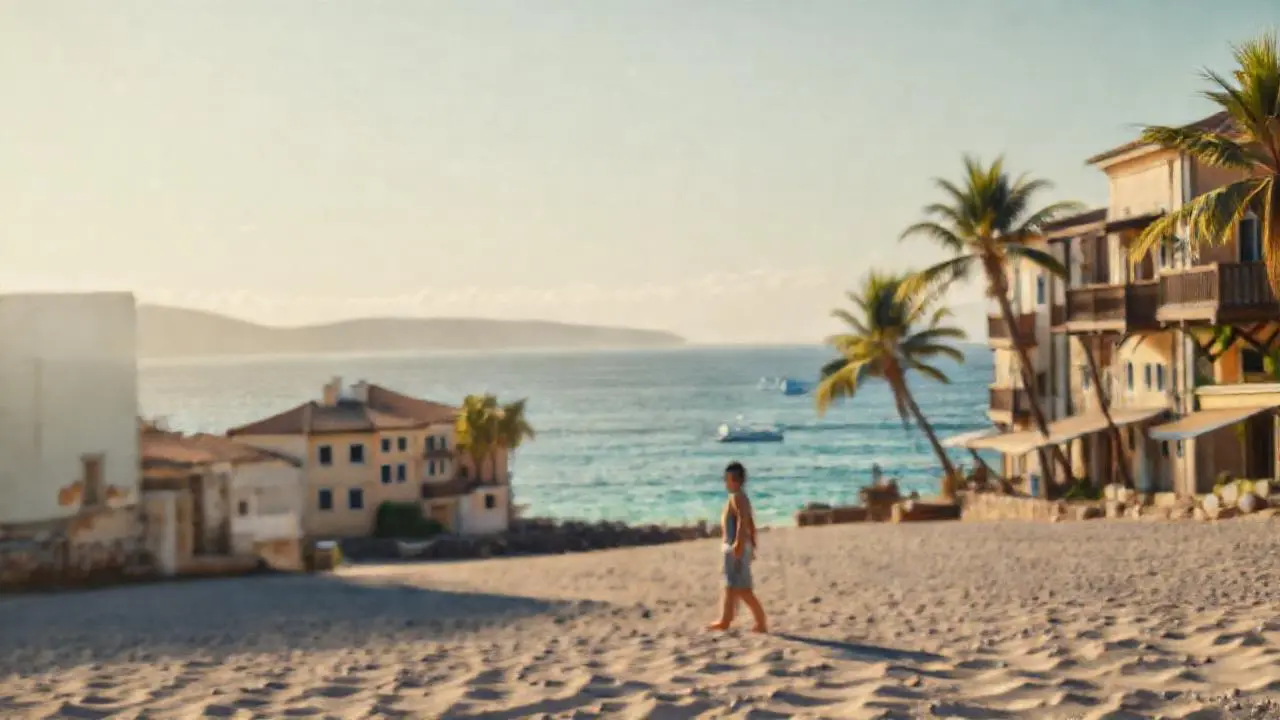 Paz serena en un paisaje costero