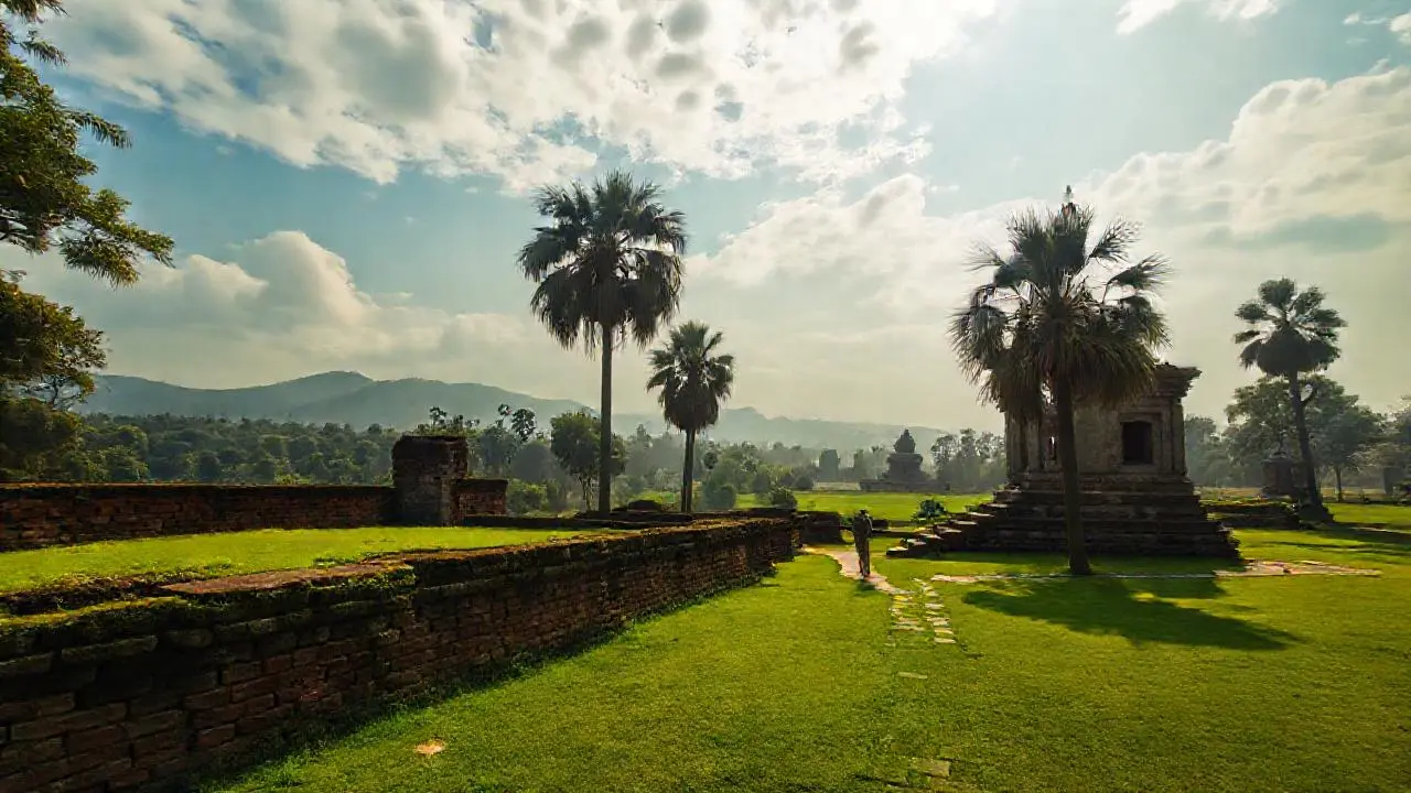 Ruinas antiguas en un paisaje sereno