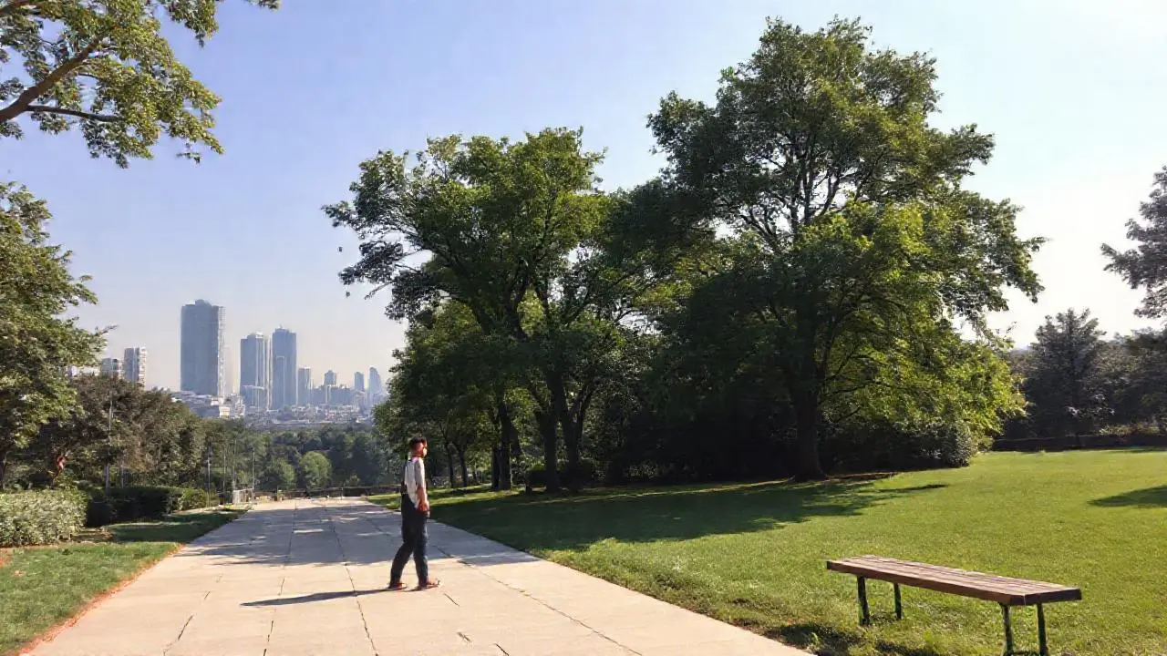 Un paisaje urbano sereno y natural