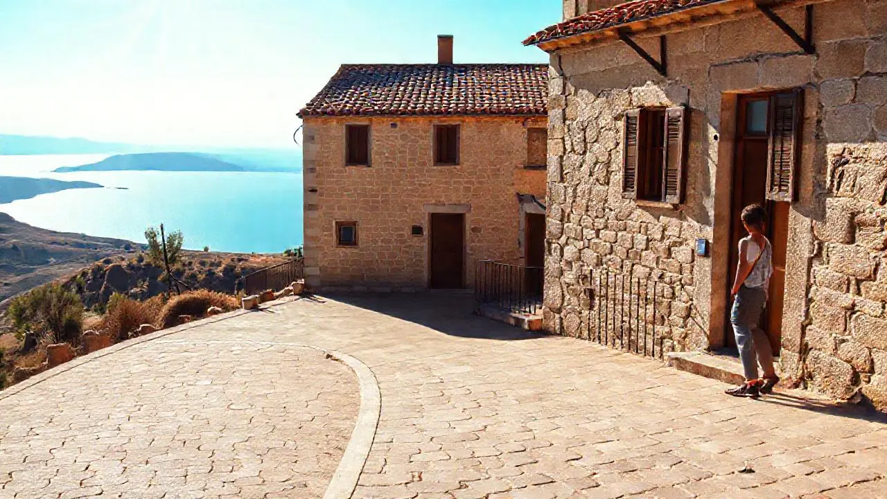 Paz mediterránea en un día soleado