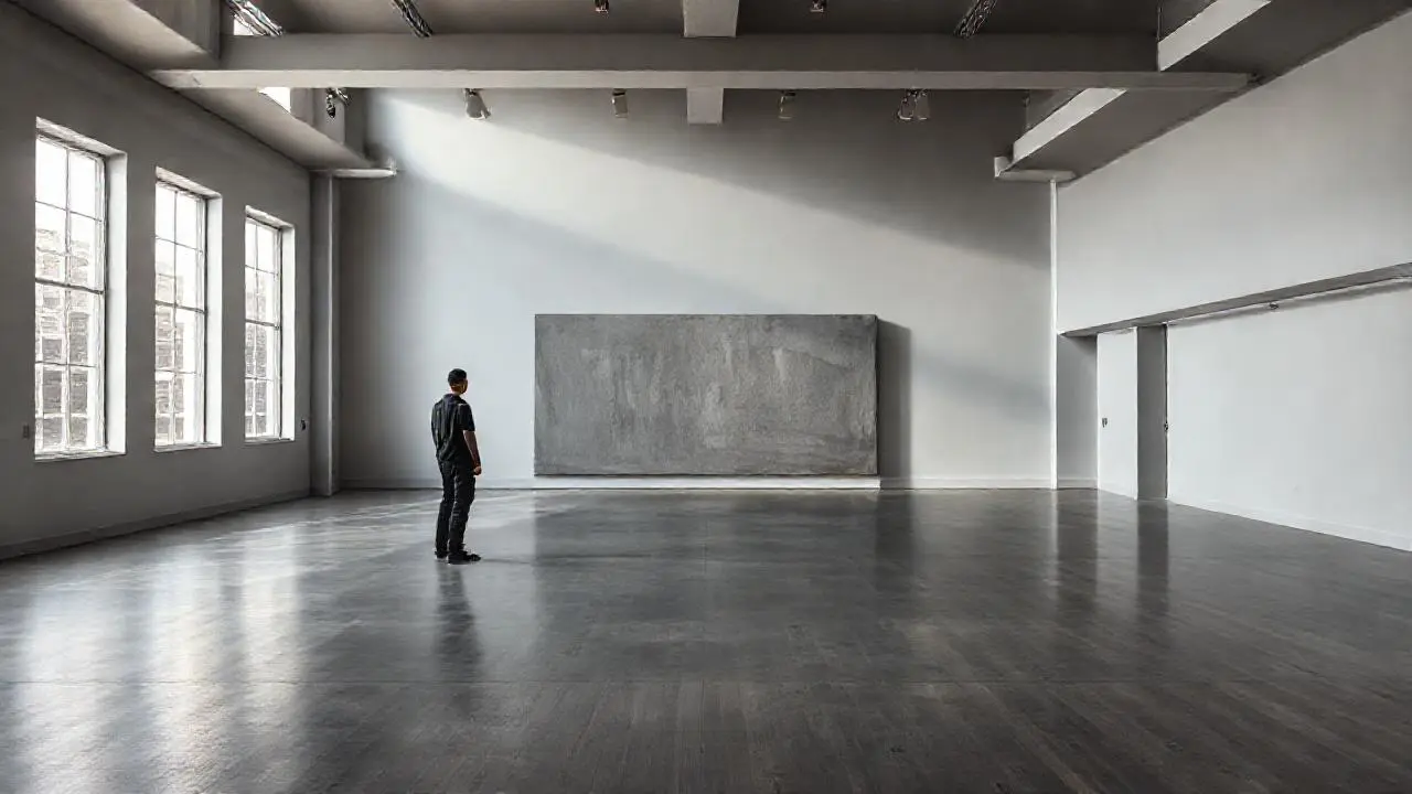 Espacio amplio, tranquilo y ligeramente difuminado