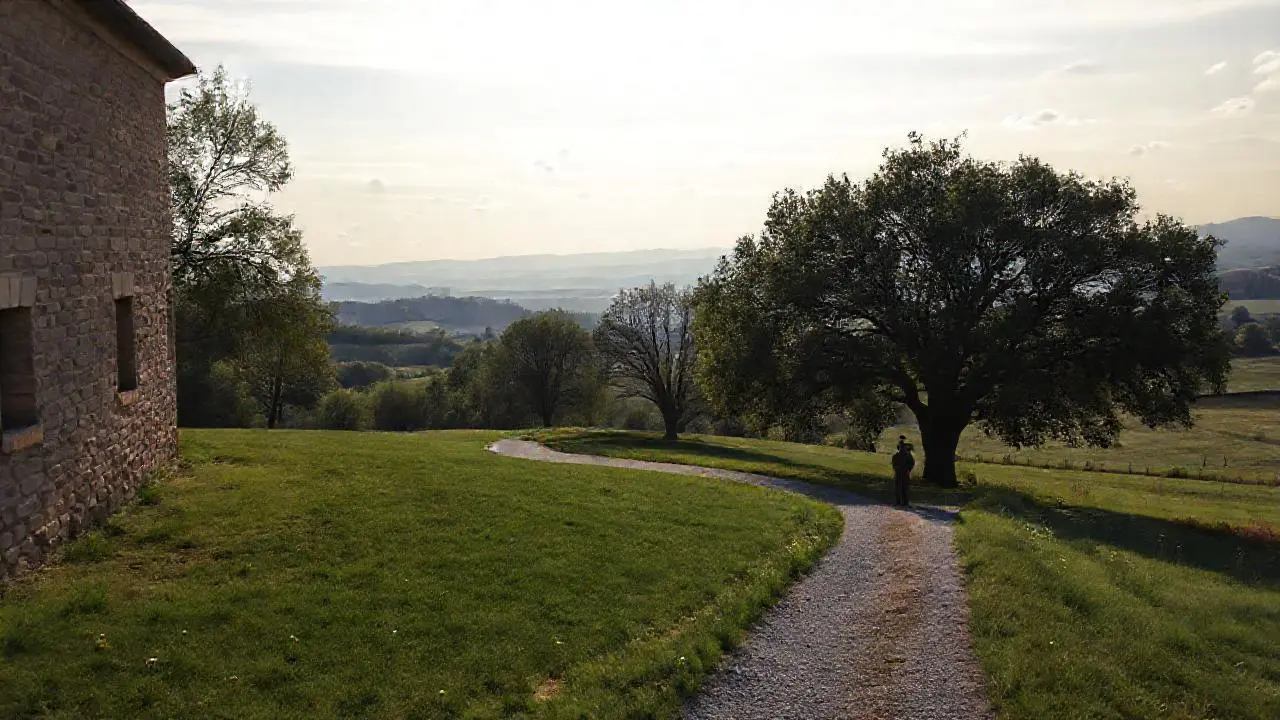 Paz rural, luz suave y atmósfera serena