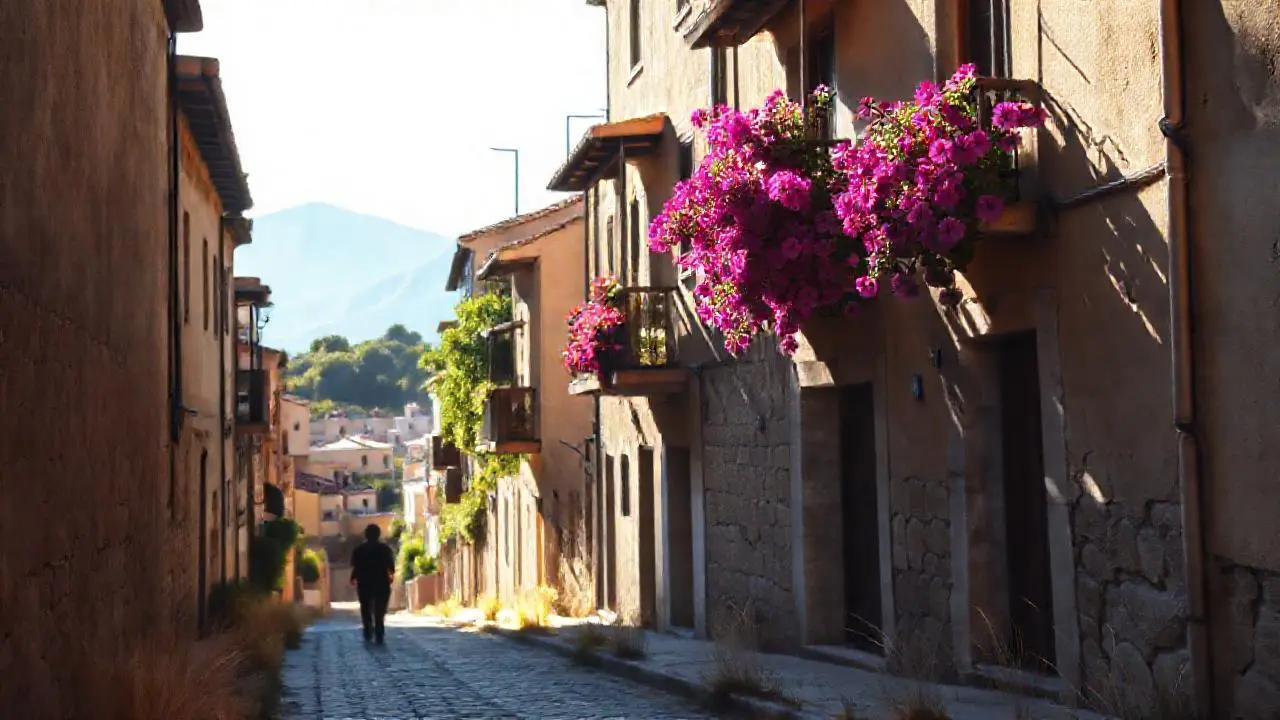 Paz y belleza en un pueblo antiguo