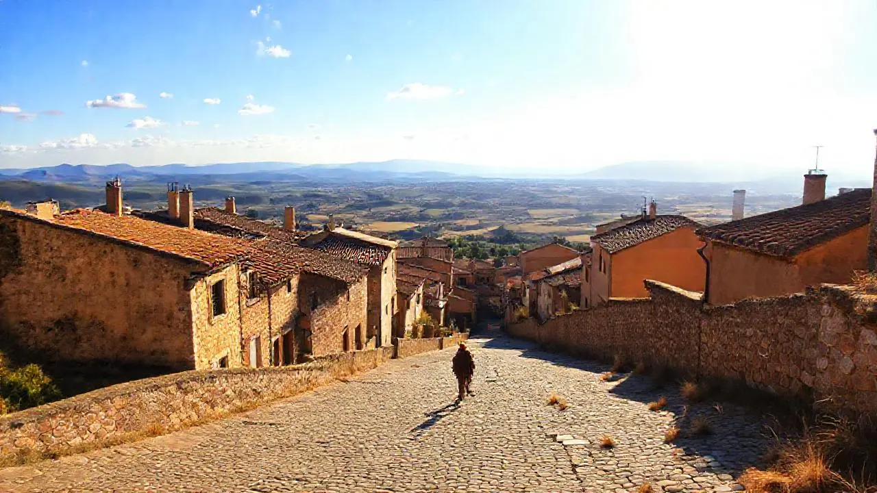 Paz rural bajo luz suave y amplia