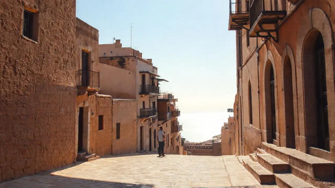 Tranquila escena urbana, llena de historia