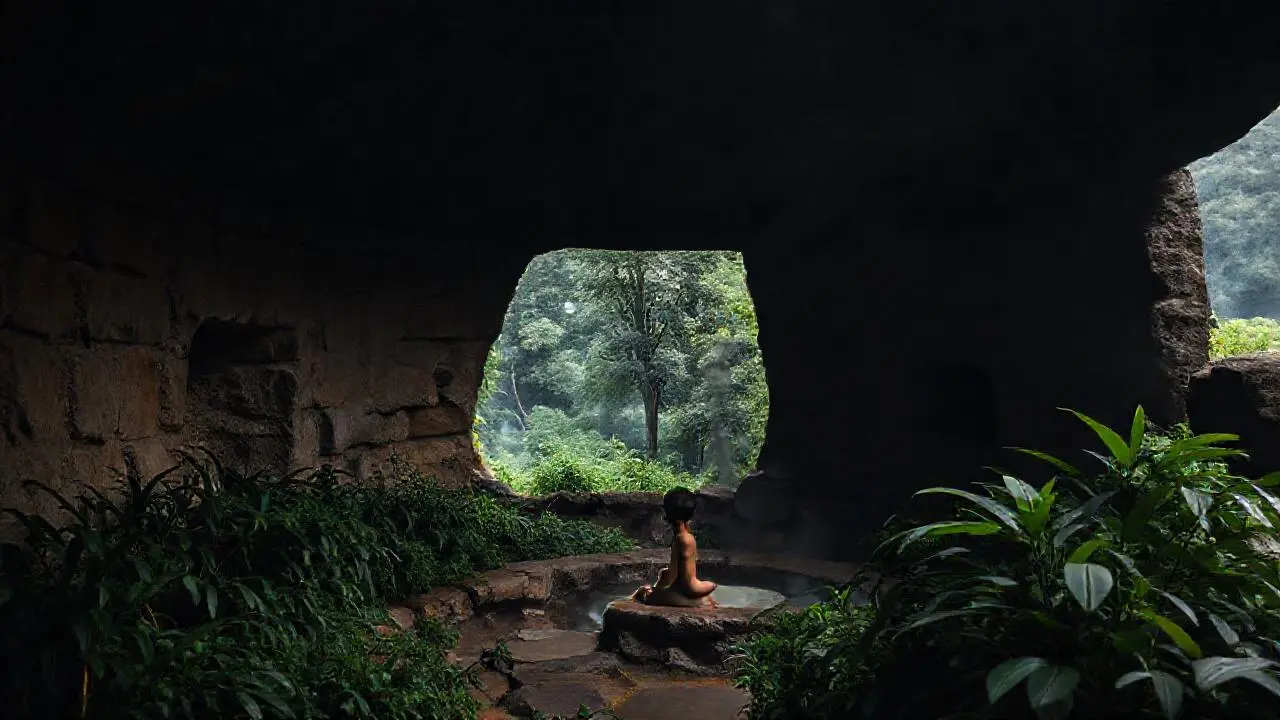 Ambiente natural, sereno y ligeramente misterioso