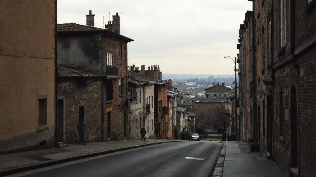 Calma urbana capturada con realismo sutil