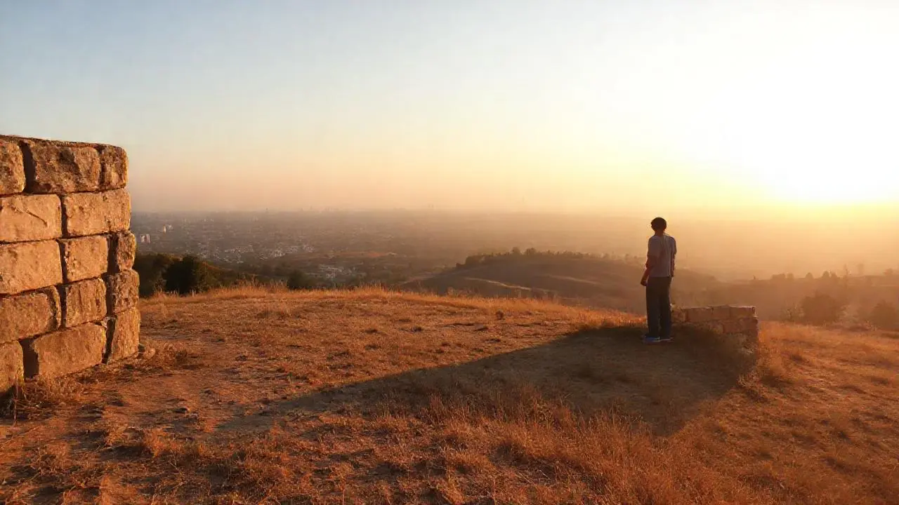 Paisaje amplio, sereno y ligeramente difuso