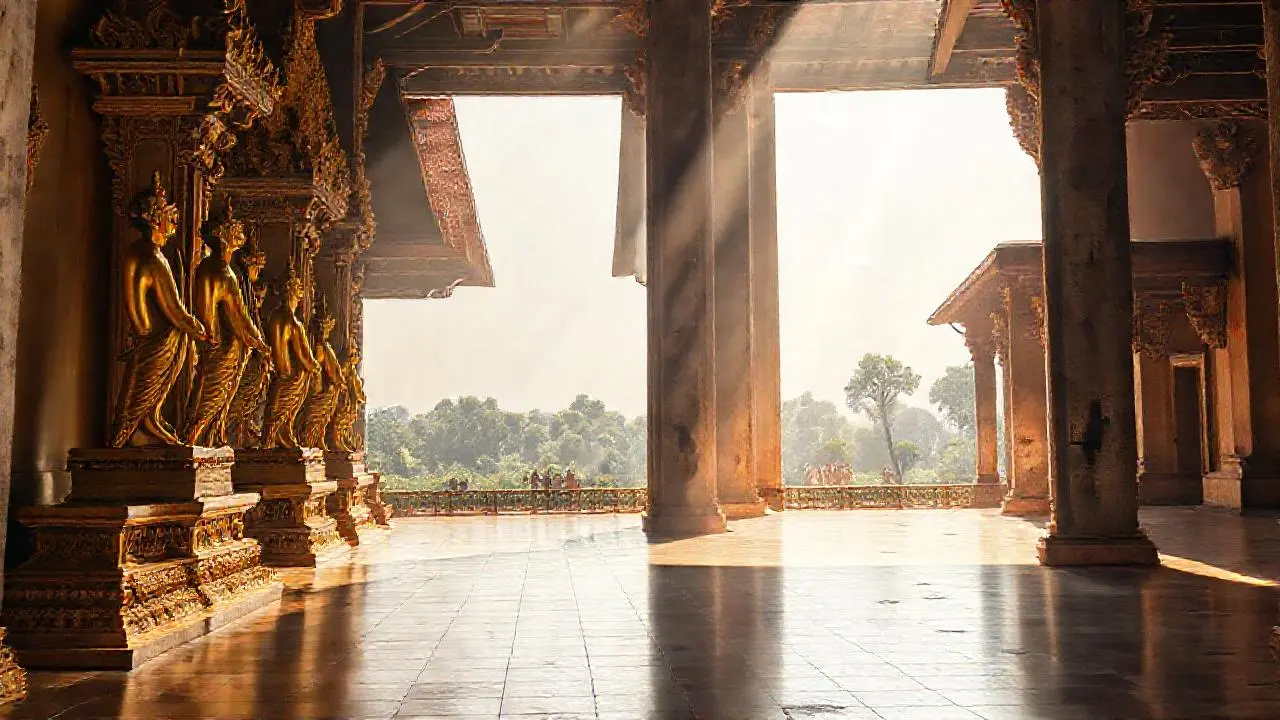 Magnífica arquitectura tailandesa, llena de luz