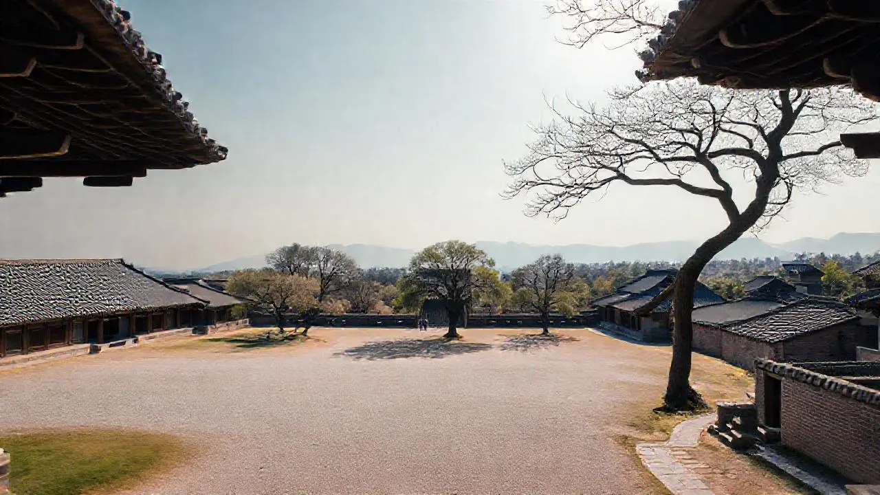 Arquitectura china antigua, serena y espaciosa