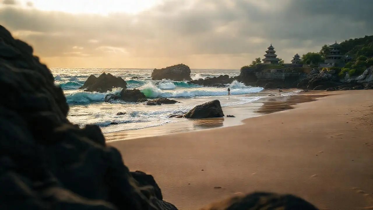 Paisaje costero extenso, sereno y natural