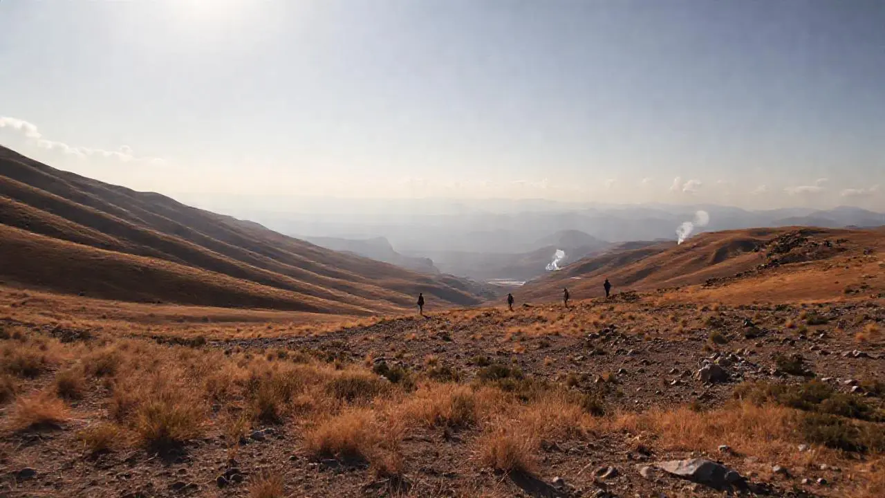 Paisaje vasto y silencioso, con una figura