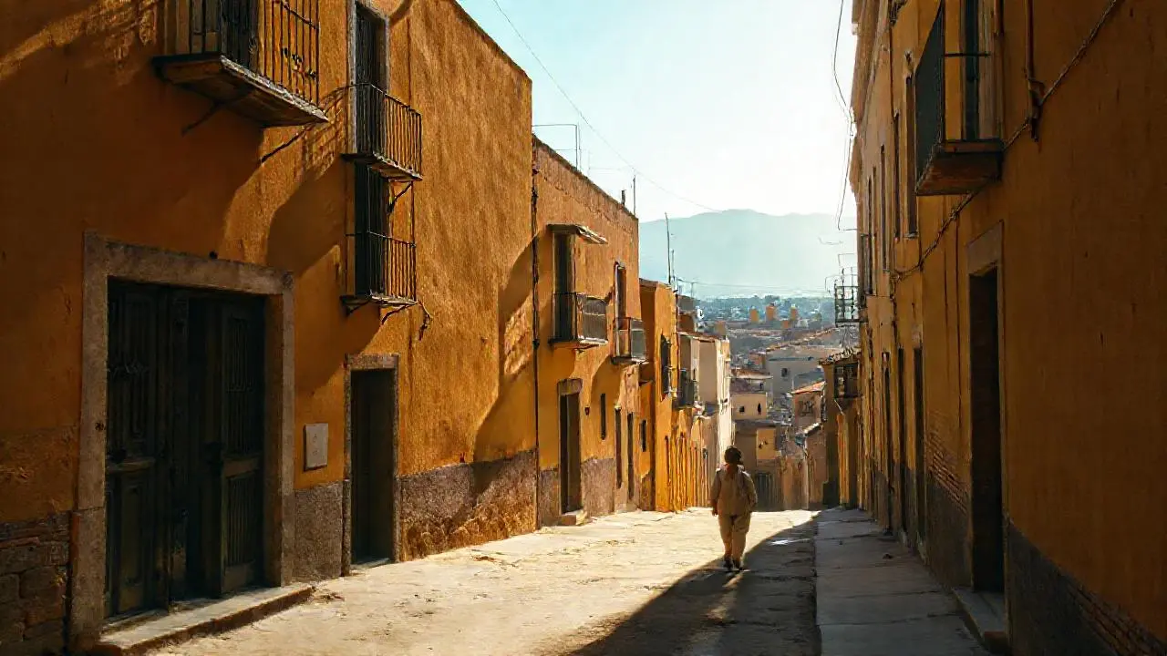 Una escena antigua, tranquila y luminosa