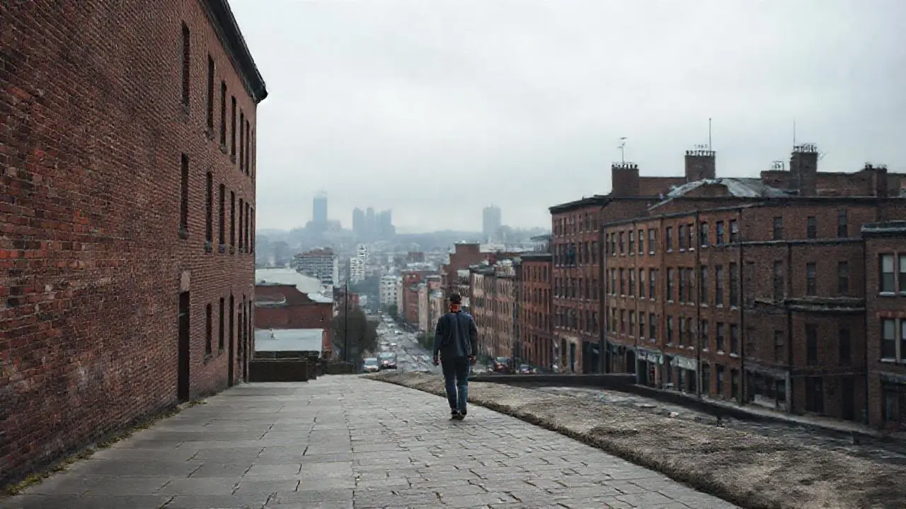 Ciudad urbana melancólica, realista y difusa