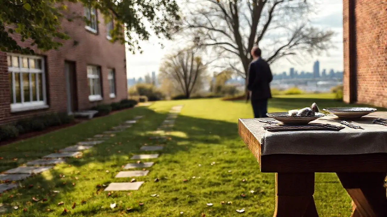 Escena tranquila al aire libre, urbana y natural