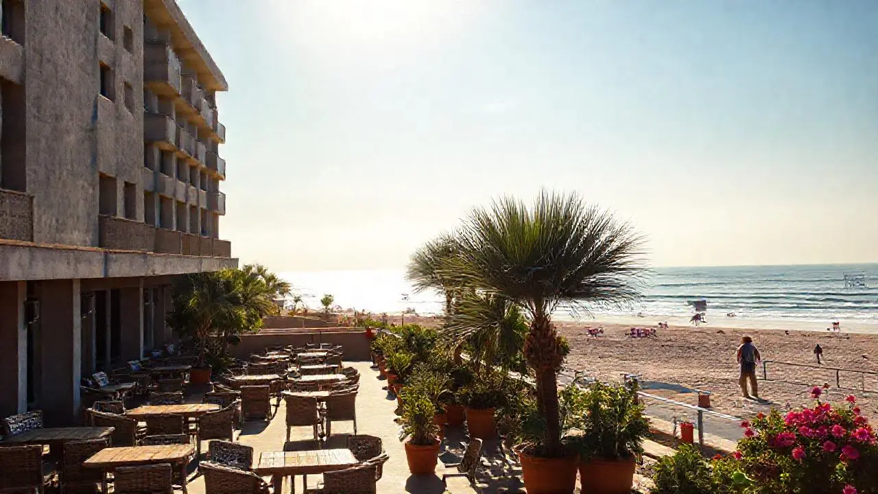 Tranquilidad costera, luz suave y diseño moderno