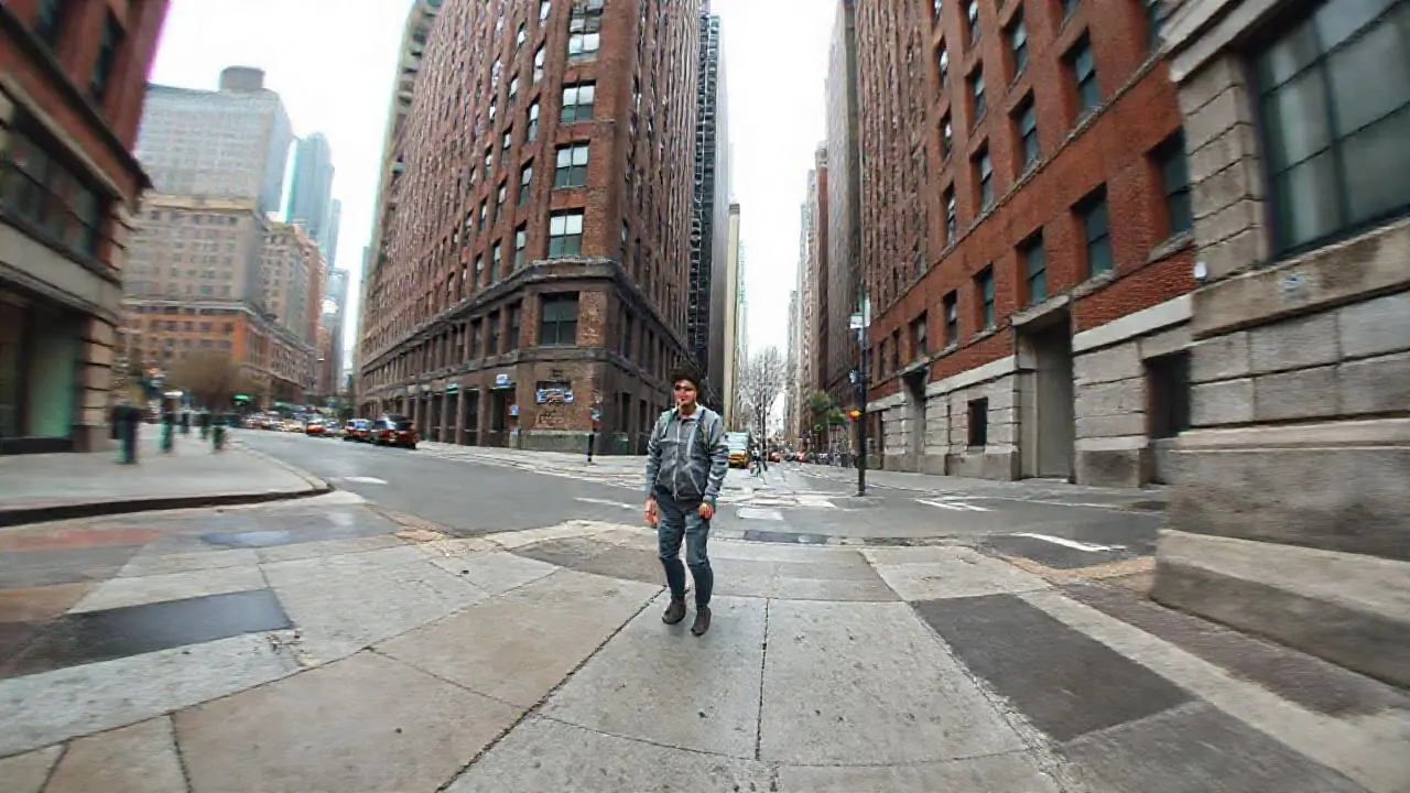 Calle urbana, ambiente tenso y realista