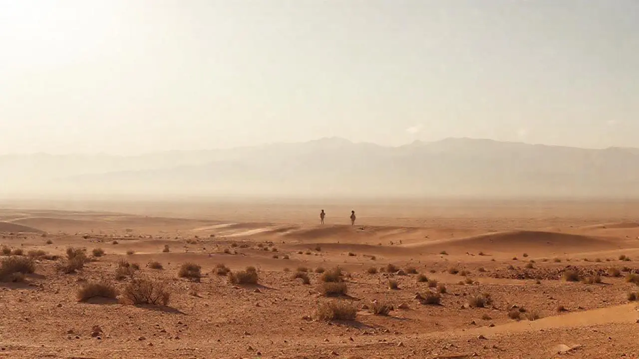 Paisaje desértico vasto y silencioso