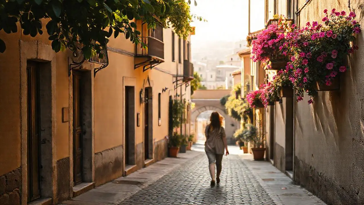 Paz serena en una calle antigua