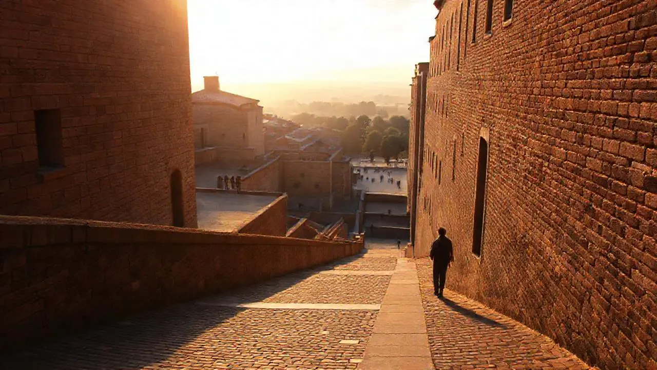 Escena urbana tranquila y realista