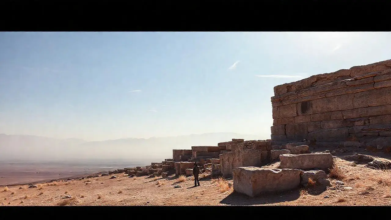Ruinas antiguas en un paisaje árido