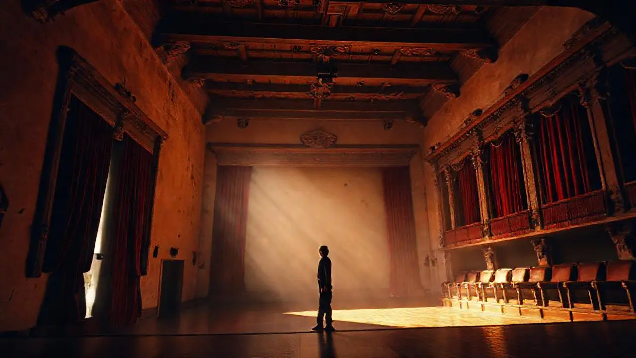Espacio antiguo, tranquilo y ligeramente misterioso