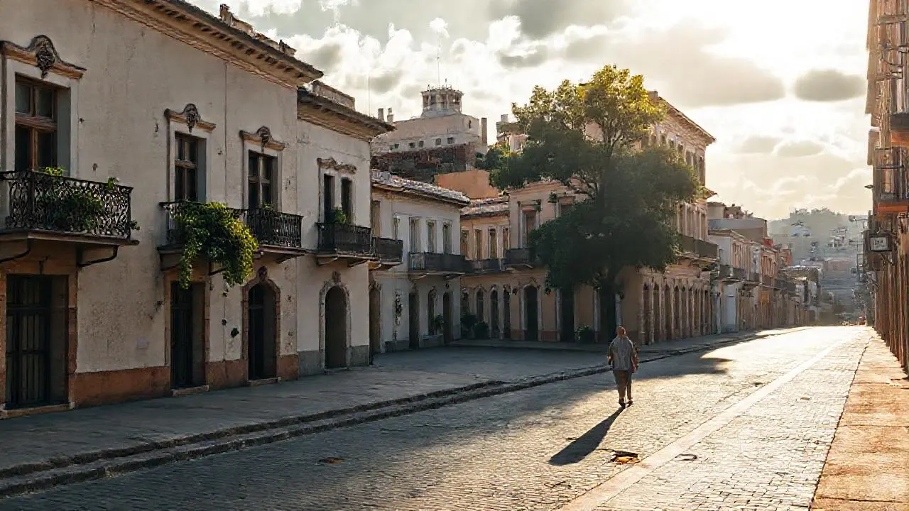 Paz urbana, luz suave y detalles añejos