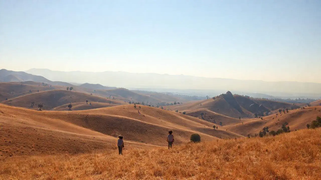 Paisaje árido, tranquilo y vasto