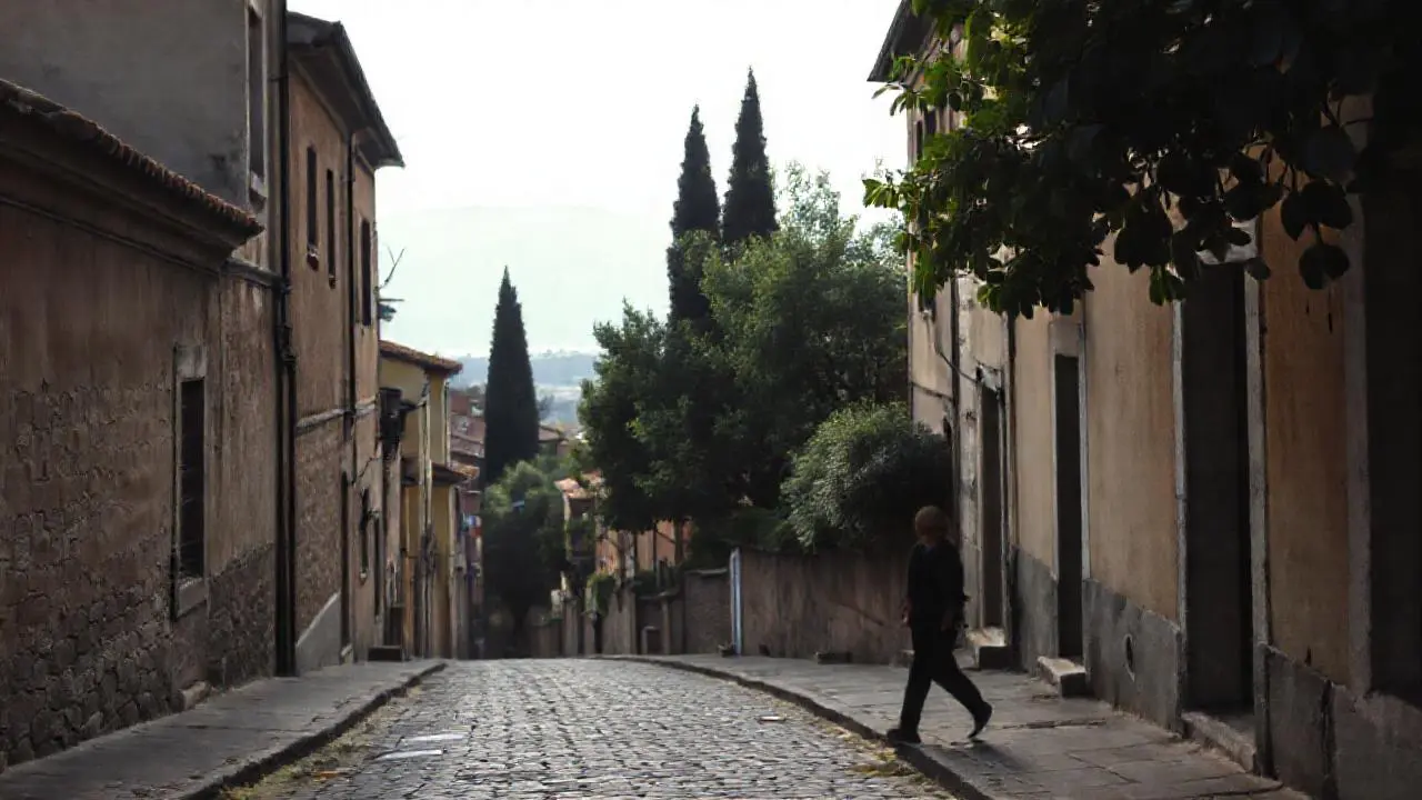 Escena urbana nostálgica, suave y borrosa