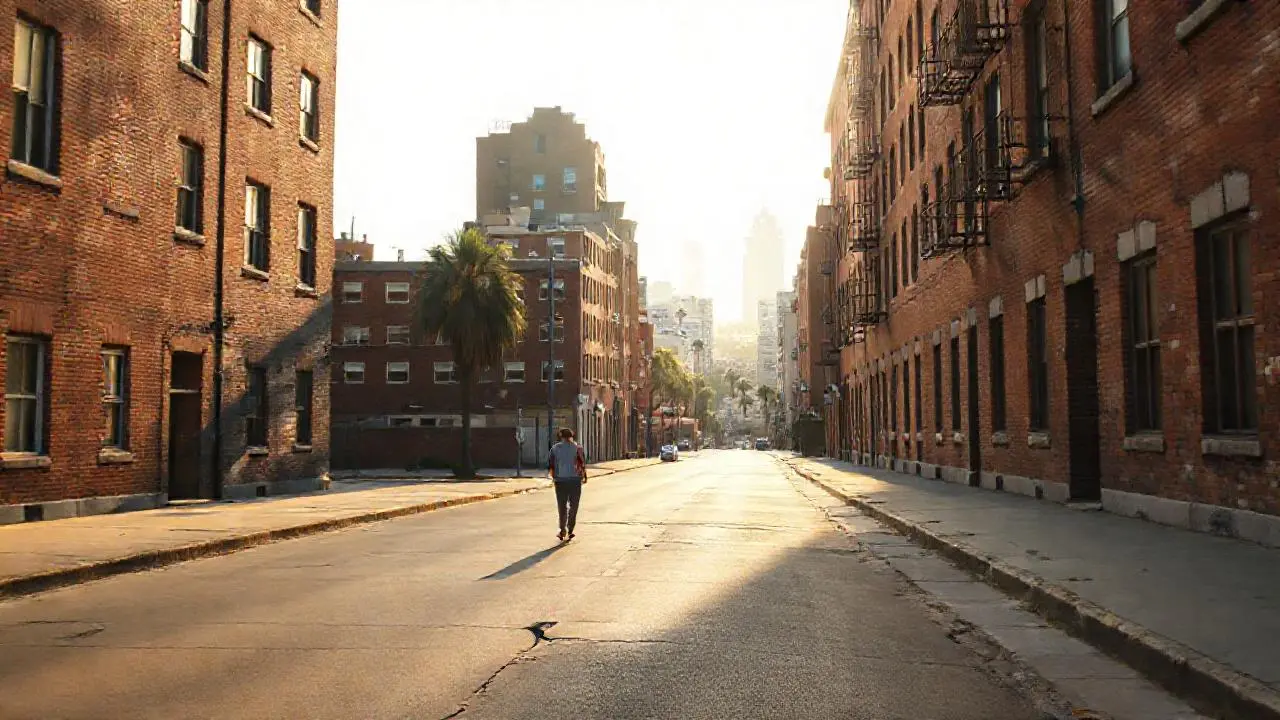Ciudad antigua, tranquila y ligeramente nostálgica