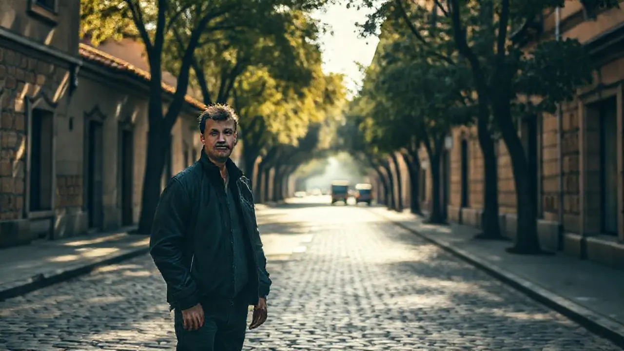 Calma urbana, luz suave y nostálgica