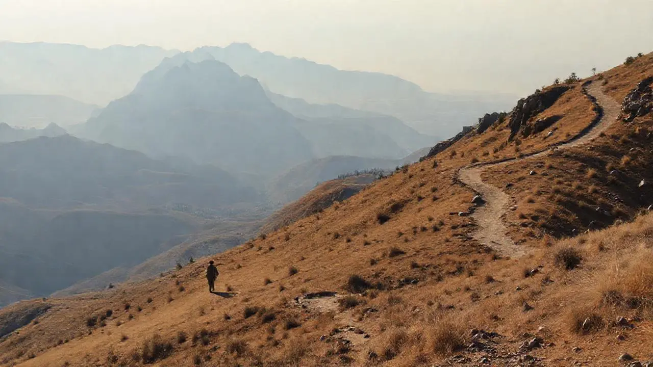 Paisaje árido, vasto y silencioso