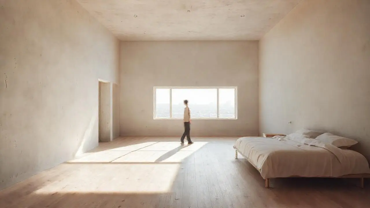 Espacio amplio, luz natural, calma serena