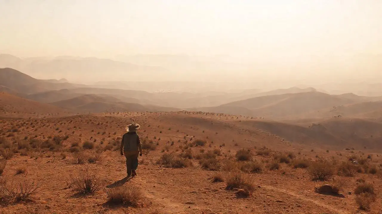Paisaje árido, silencioso e inmenso