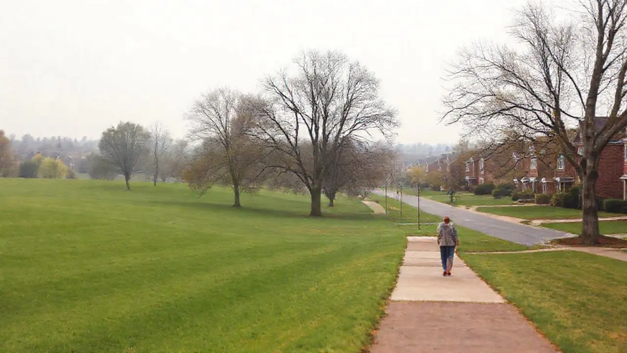 Tranquila tarde suburbana, luz difusa y serena