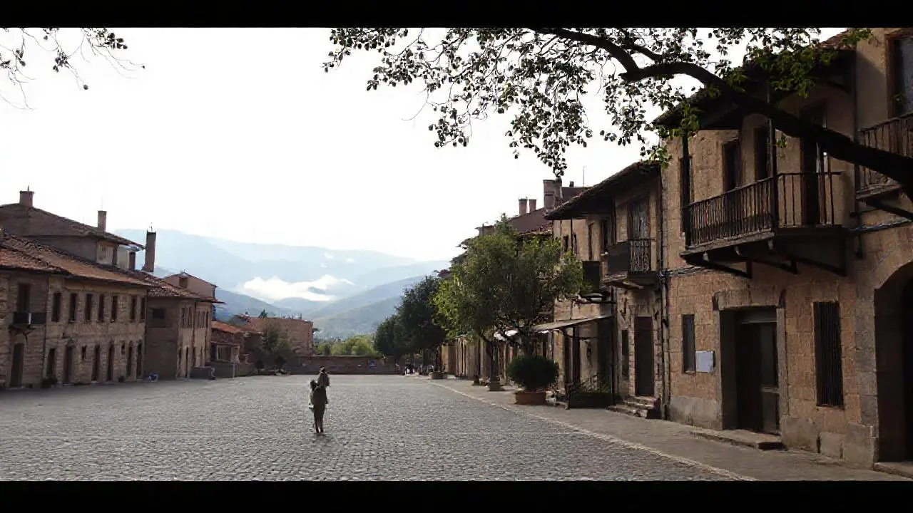 Paz y calma en un paisaje antiguo