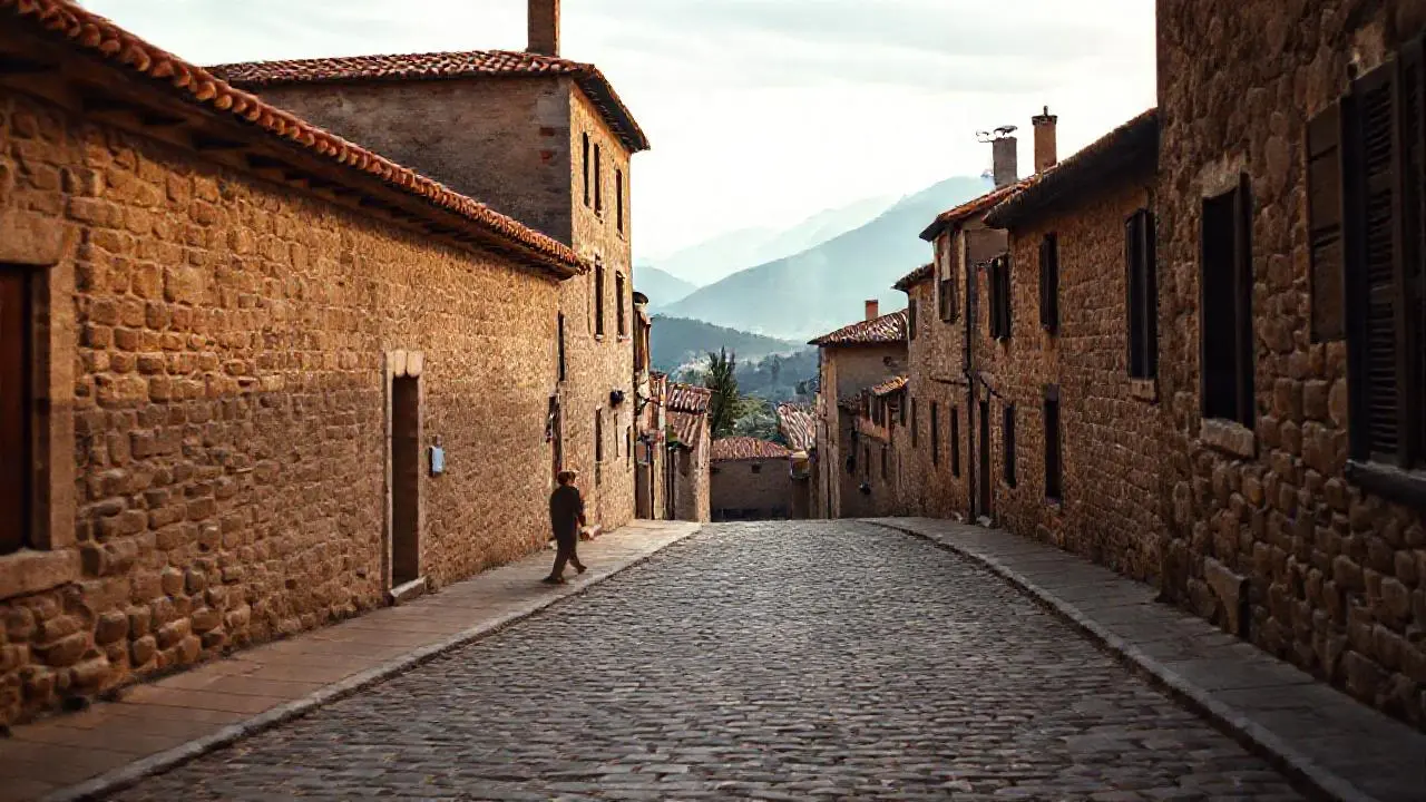 Pintoresco paisaje urbano, tranquilo y atemporal