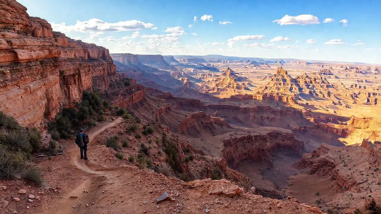 Imponente cañón árido y vasto paisaje