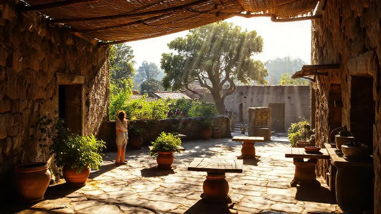Un patio colonial bañado en luz natural