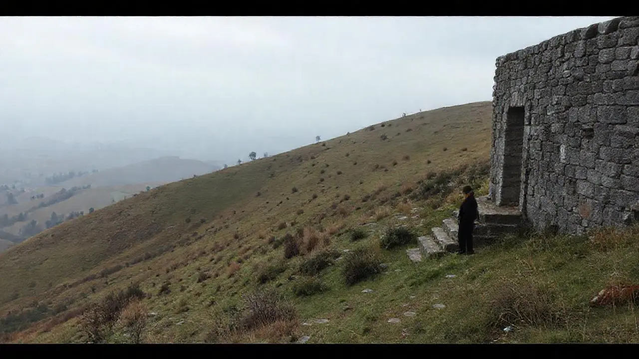 Paisaje tranquilo y vasto, ligeramente brumoso