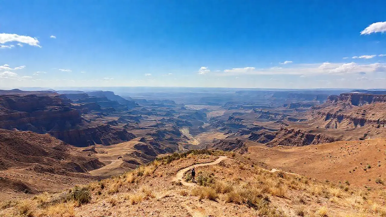 Paisaje árido, vasto, sereno y distante