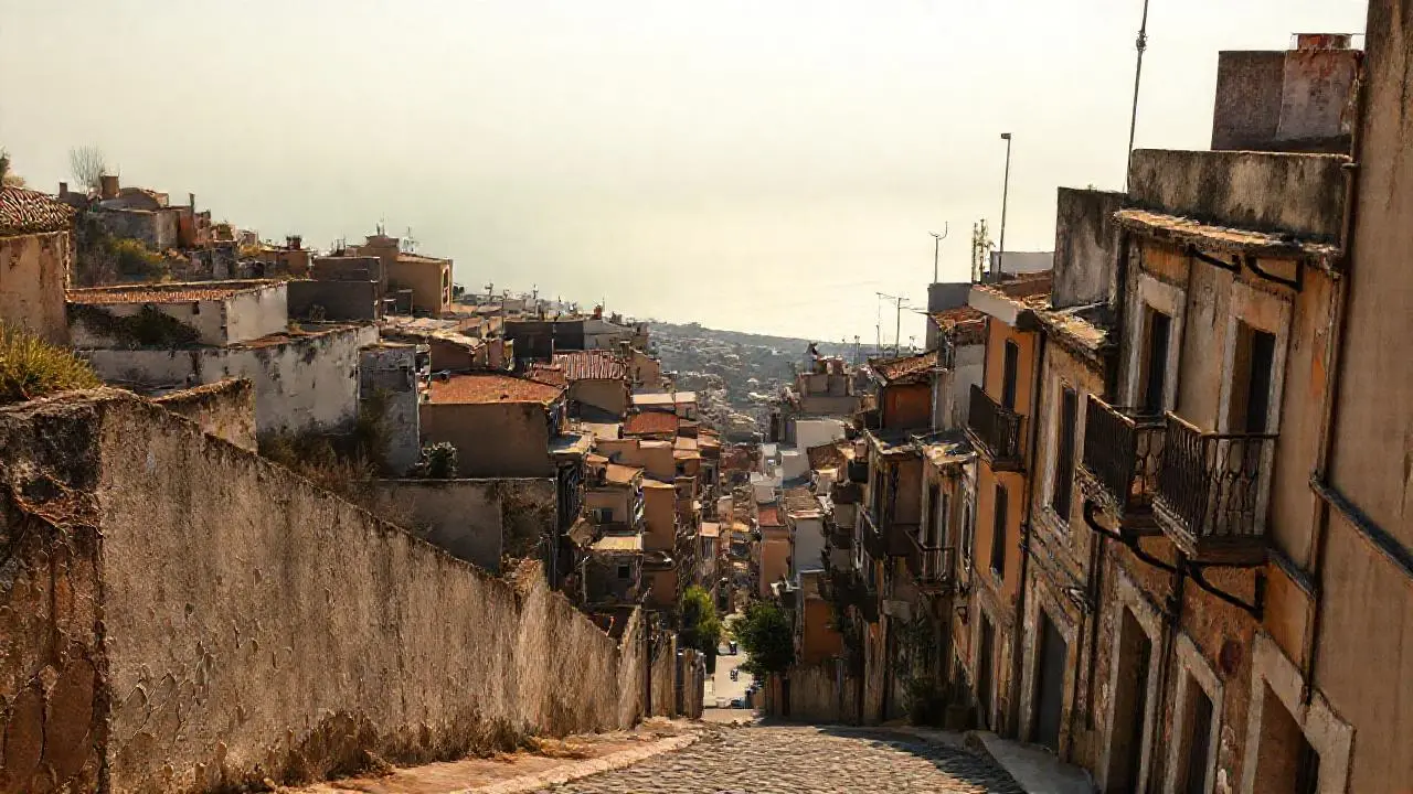 Atmósfera melancólica y envejecida en un paisaje