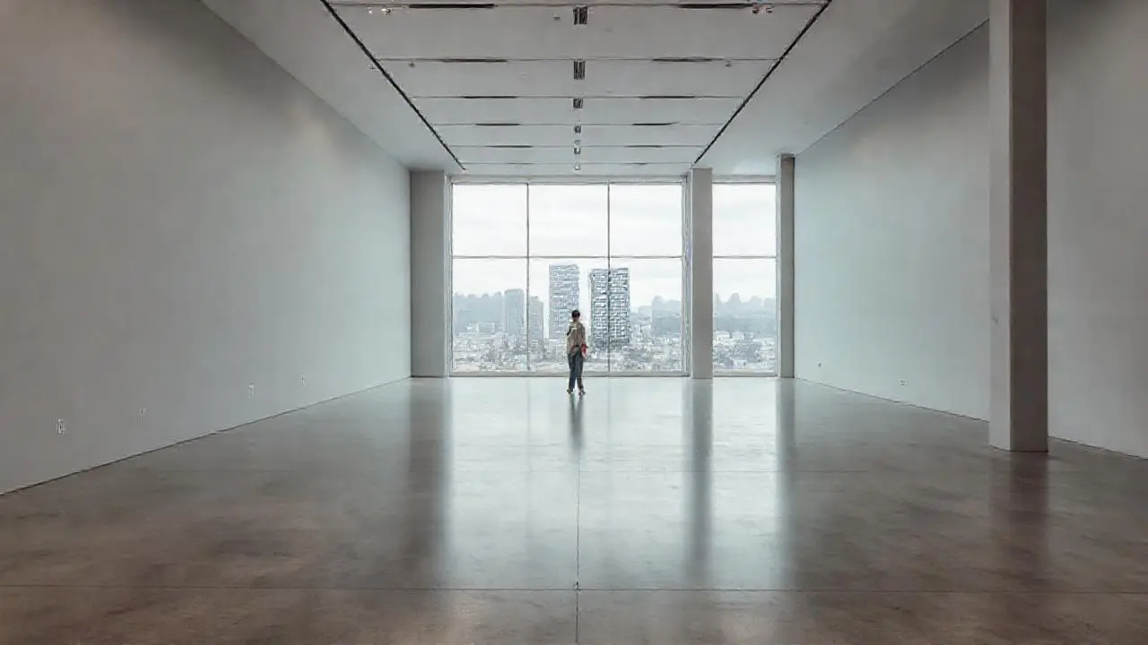 Galería espaciosa, tranquila y con luz suave