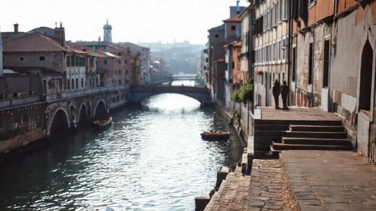 Paz serena en una ciudad acuática