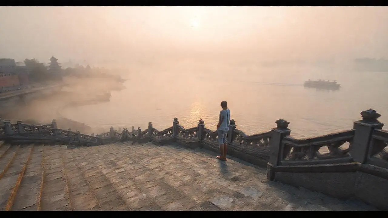 Paz serena en un paisaje antiguo