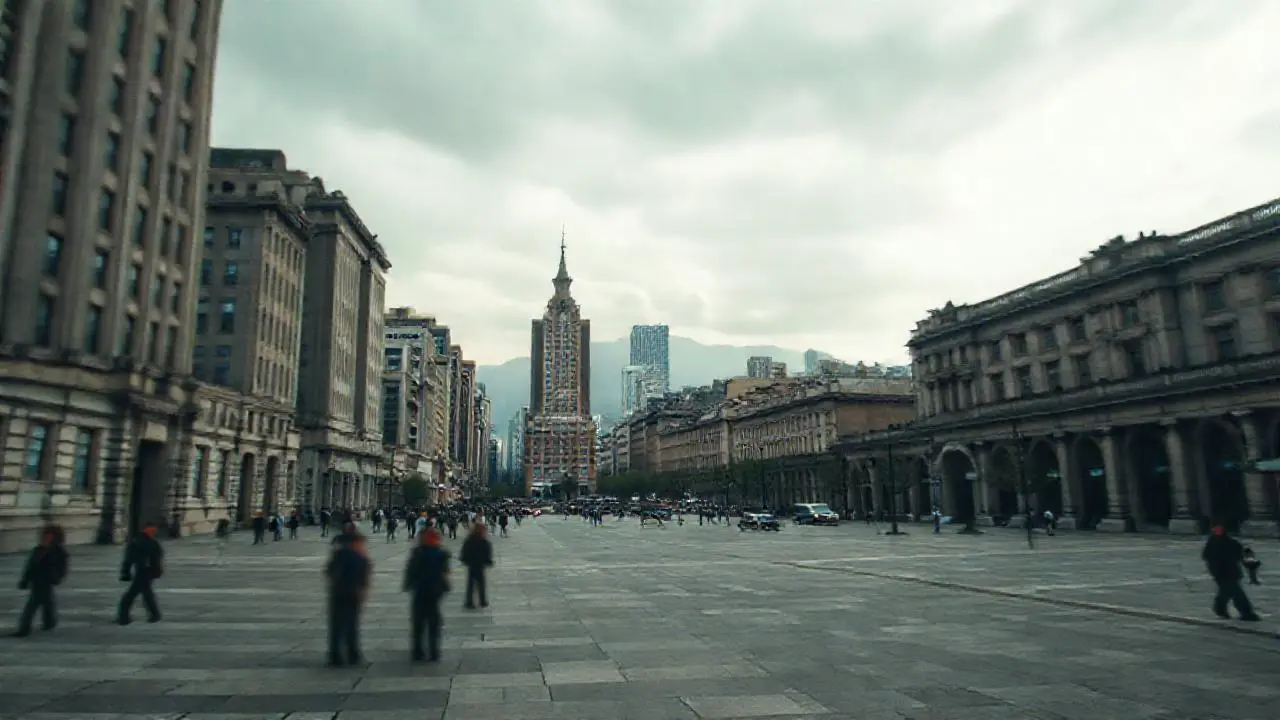 Ciudad urbana extensa y ligeramente difusa