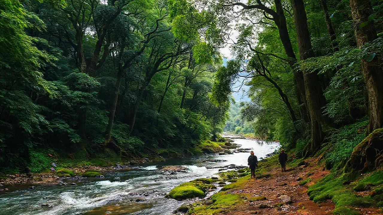 Paz profunda en un paisaje exuberante