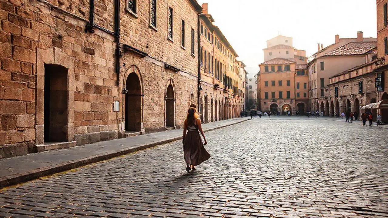 Pueblo antiguo, tranquilo y lleno de luz