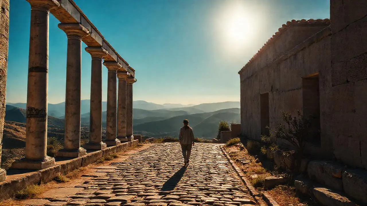 Grandiosidad antigua bajo luz suave